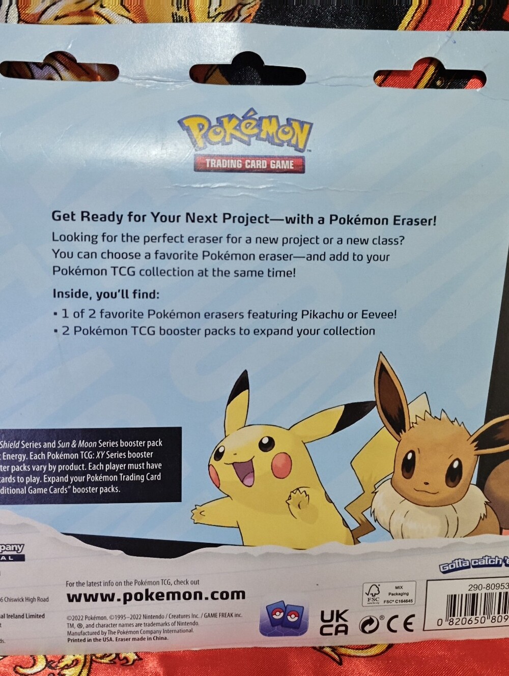 Pokemon Collectable Eraser Set - Picture 2 of 2